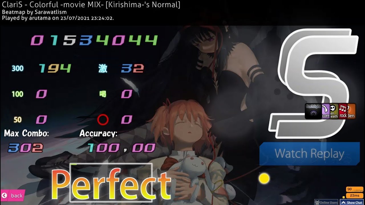 Osu Claris Colorful Movie Mix Kirishima S Normal Hdnchrsdfl Ss 10 Youtube
