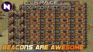 New DESIGNS with Unlocked BEACONS In Factorio Space Exploration | Guide/Walkthrough