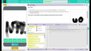 Unit 5 - Lesson 17 #8: Drawing On mousemove