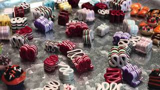 Polymer clay cake slices and ribbon candy!!! @midgesmountaincrafts573