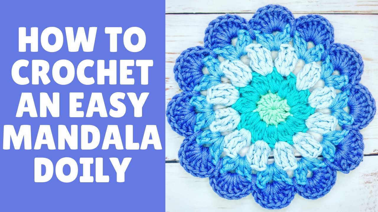 How to crochet a quick  SUMMER DOILY/MANDALA  by RadCrochet - STEP BY STEP fully explained tutorial