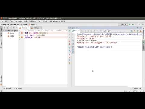 WebStorm - require ignores breakpoints