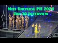 Miss universe philippines 2024 top 10 announcement and interview audience view