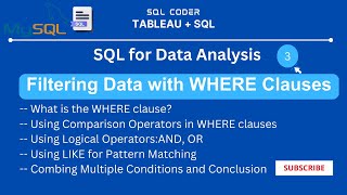 #3 SQL for Data Analysis | Filtering Data with WHERE Clauses