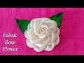 Fabric rose flower making  diy how to make an fabric rose flower  in just 5 minutes