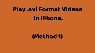 How To Play .AVI Format Videos In Iphone? #iphone #aviformat #play screenshot 3