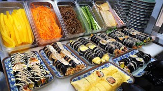 1000 units sold out per day! Famous celebrities also visit! Egg Omelette Gimbap / Korean street food by 찐푸드 JJin Food 382,445 views 1 month ago 16 minutes