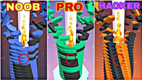 Stack Ball Noob vs Pro vs Hacker