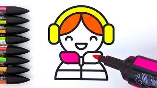 Winter Coloring Pages for Kids - How to Draw Winter Set Coloring