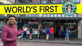World’s First Iconic Starbucks Coffee Shop in Seattle, USA