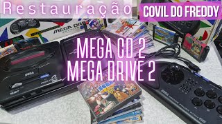 Restauração - Mega CD 2 e Mega Drive 2 Japonês - 25 anos sem uso!