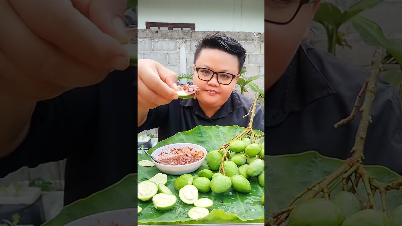 แจ่วกะปิหอมแดงใส่กะบักม่วงเบาใต้