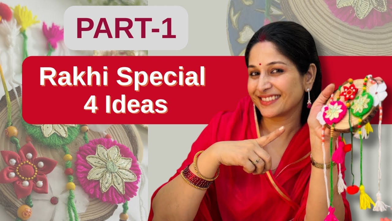 Home Raksha 4 Easy Handmade Rakhi Ideas 💖 | DIY Rakhi at Home | Raksha Bandhan ...