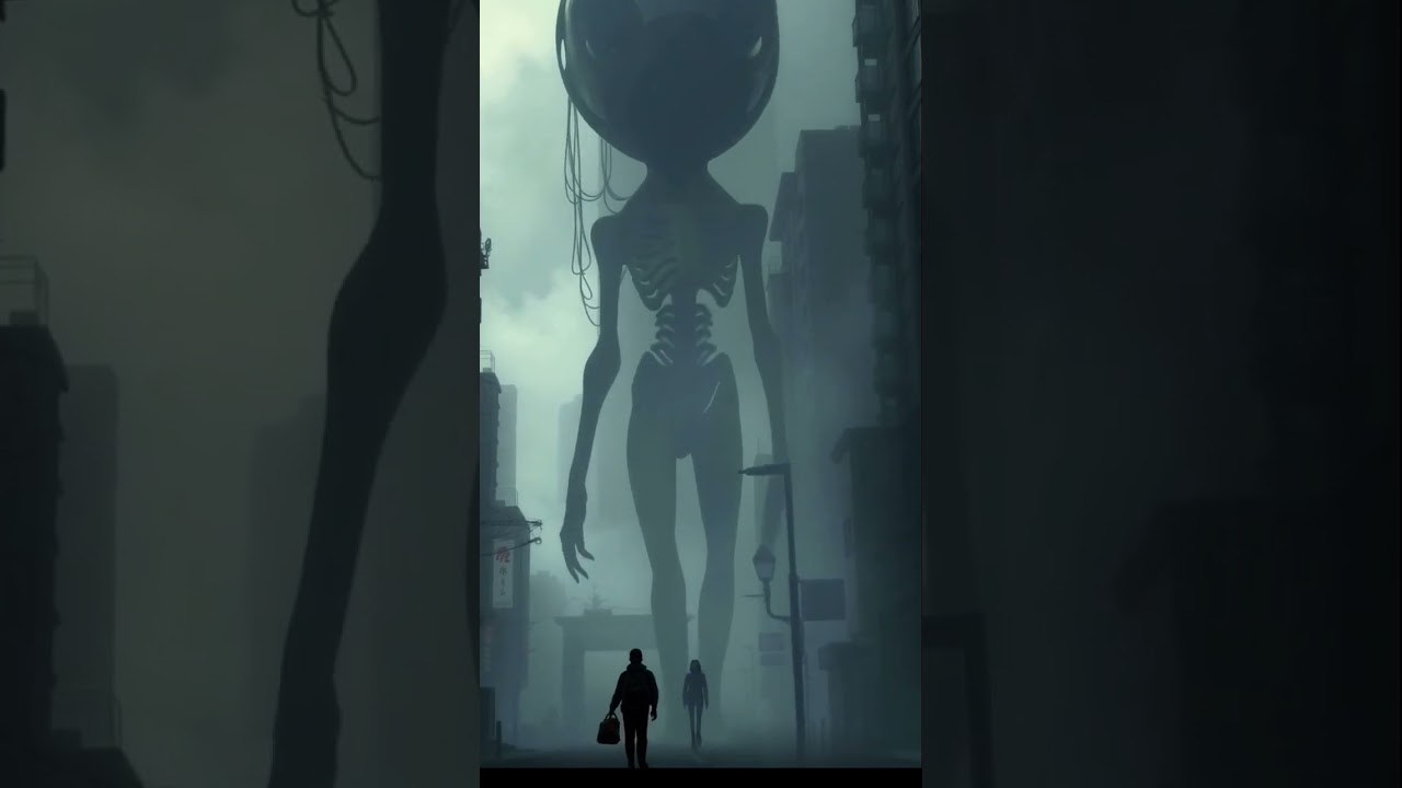 Bizarre creature in the city