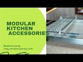 Modular kitchen Complete demo with baskets and corner accessories