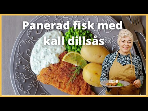 Panerad fisk & kall dillsås Zeina Mourtada