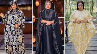 BUBU AND KAFTAN STYLES FOR MATURE WOMEN: LATEST RICH AUNTY VIBES GOWN 2023| TRENDY BOUBOU STYLES