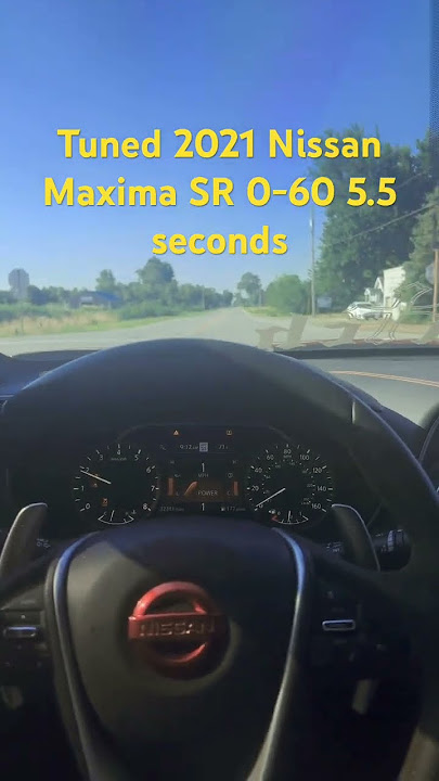 Tuned 2021 Nissan Maxima SR 0-60 (digital cluster lagging a little)  #Nissan #Maxima #2021 #Tuned