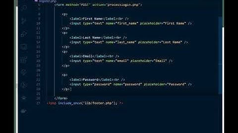 PHP Intro - Building Authentication System - 06 - Registration P1