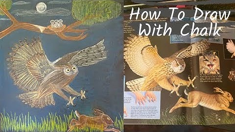 HOW TO DRAW WITH CHALK PASTELS | OWL & RABBIT