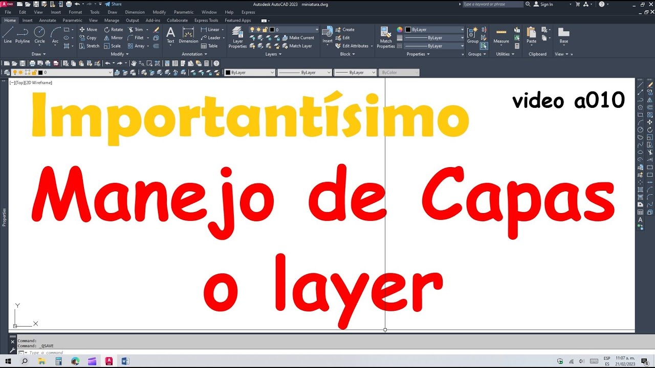 Importantísimo-Manejo de capas/layer en AutoCAD - YouTube