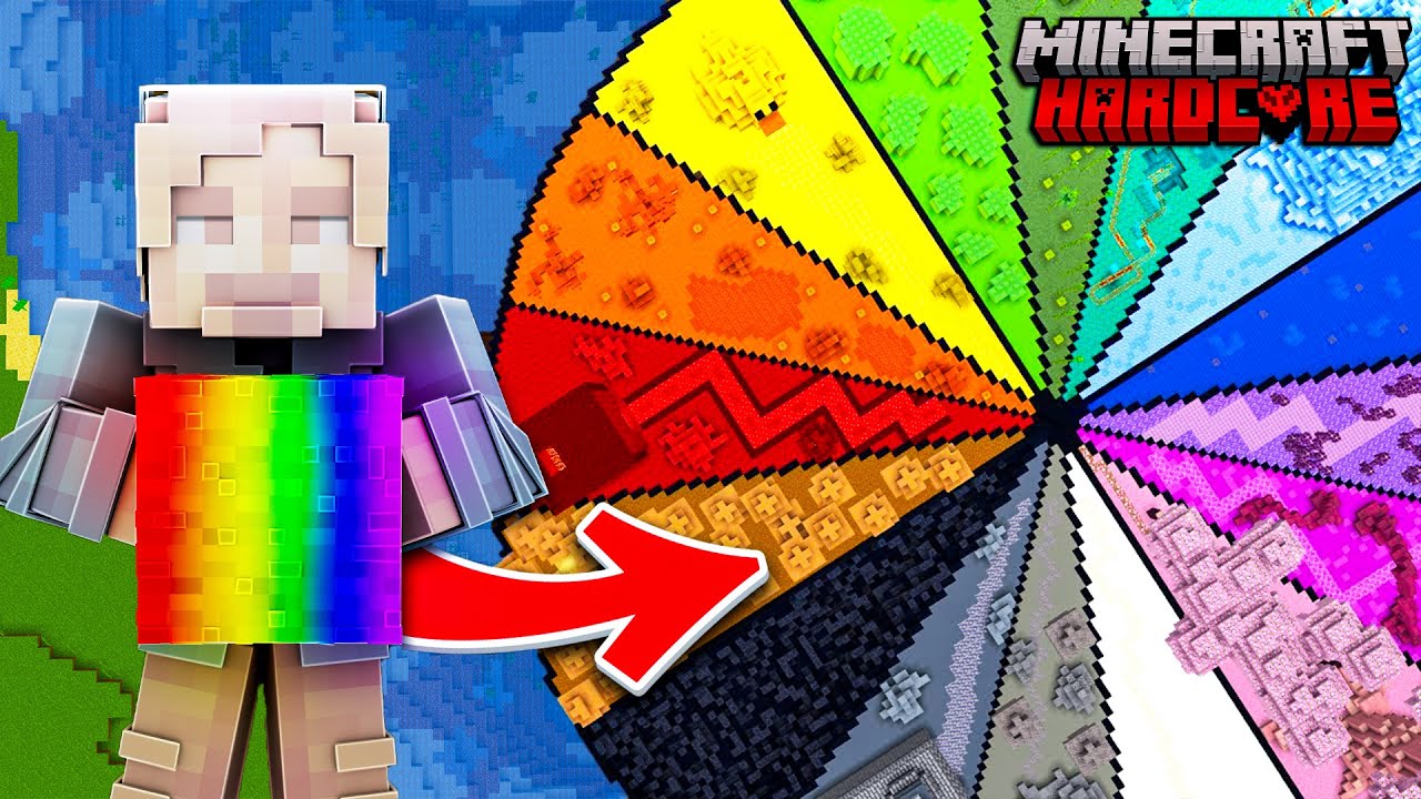 Ich habe ein BUNTES BIOM in MINECRAFT HARDCORE gebaut!