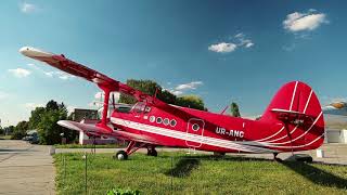 Ukraine Kiev August 23 2016 Red Small Propeller Driven Aircraft Antonov