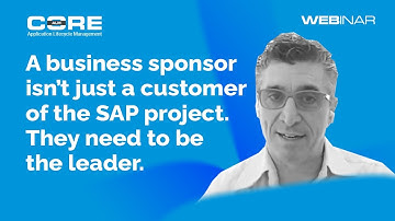 Establish Business Leadership for your SAP Project