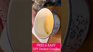 Free &amp; Easy DIY Your Own Custom Ombré Candles! #shortsyoutube