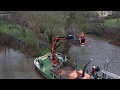 Gefahrbaumfllung vom boot aus beim wasser und schifffahrtsamt hann mnden