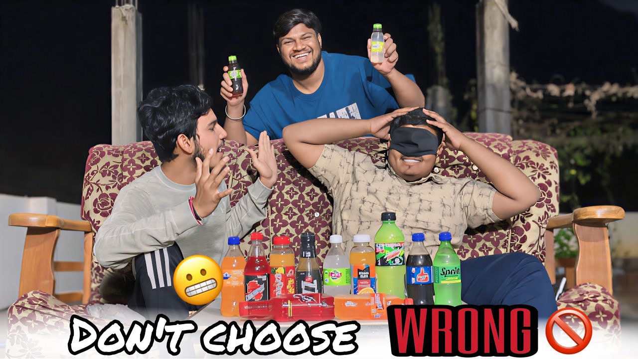 Blindfold Cold Drink🥤Taste Challenge 😱 | Went wrong ‼️ #youtube #trending 