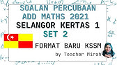 Trial Add Maths 2021 Sabah Kertas 1 Kssm Percubaan Spm Matematik Tambahan 2021 Kssm Youtube