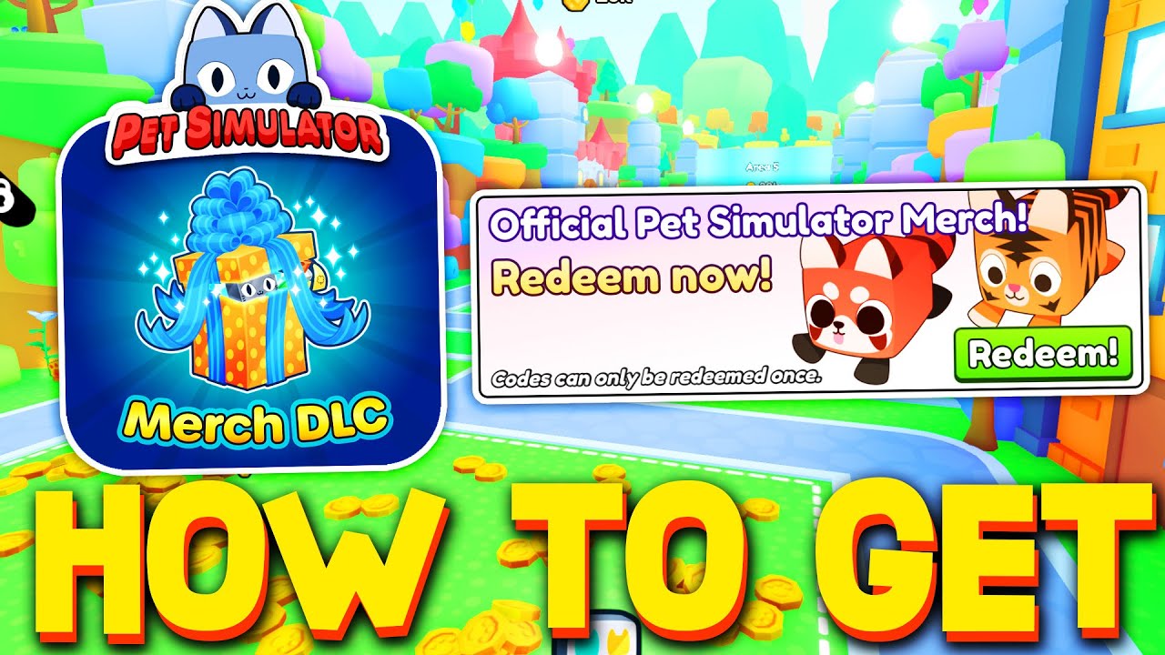HOW TO GET MERCH DLC CODES in PET SIMULATOR 99! ROBLOX 