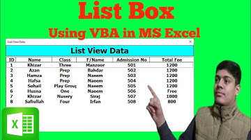 How to make List View Data Userform in MS Excel Using VBA.