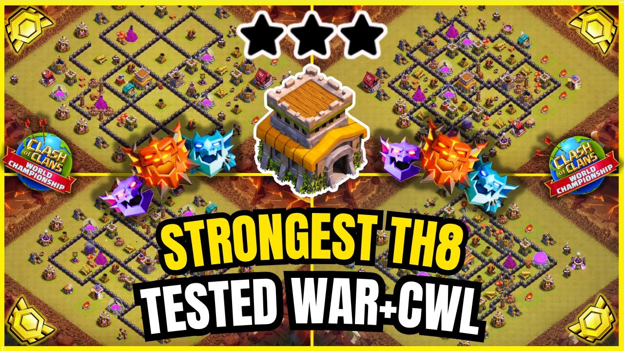 Impossible to 3★ TH8 War Base | New Design NEW META TH8 BASES ⚔️ Anti 3 Star WAR & FARMING Bases