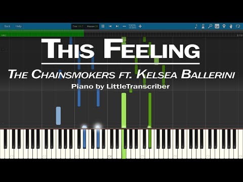 The Chainsmokers - This Feeling (Piano Cover) ft Kelsea Ballerini Piano Tutorial - LittleTranscriber