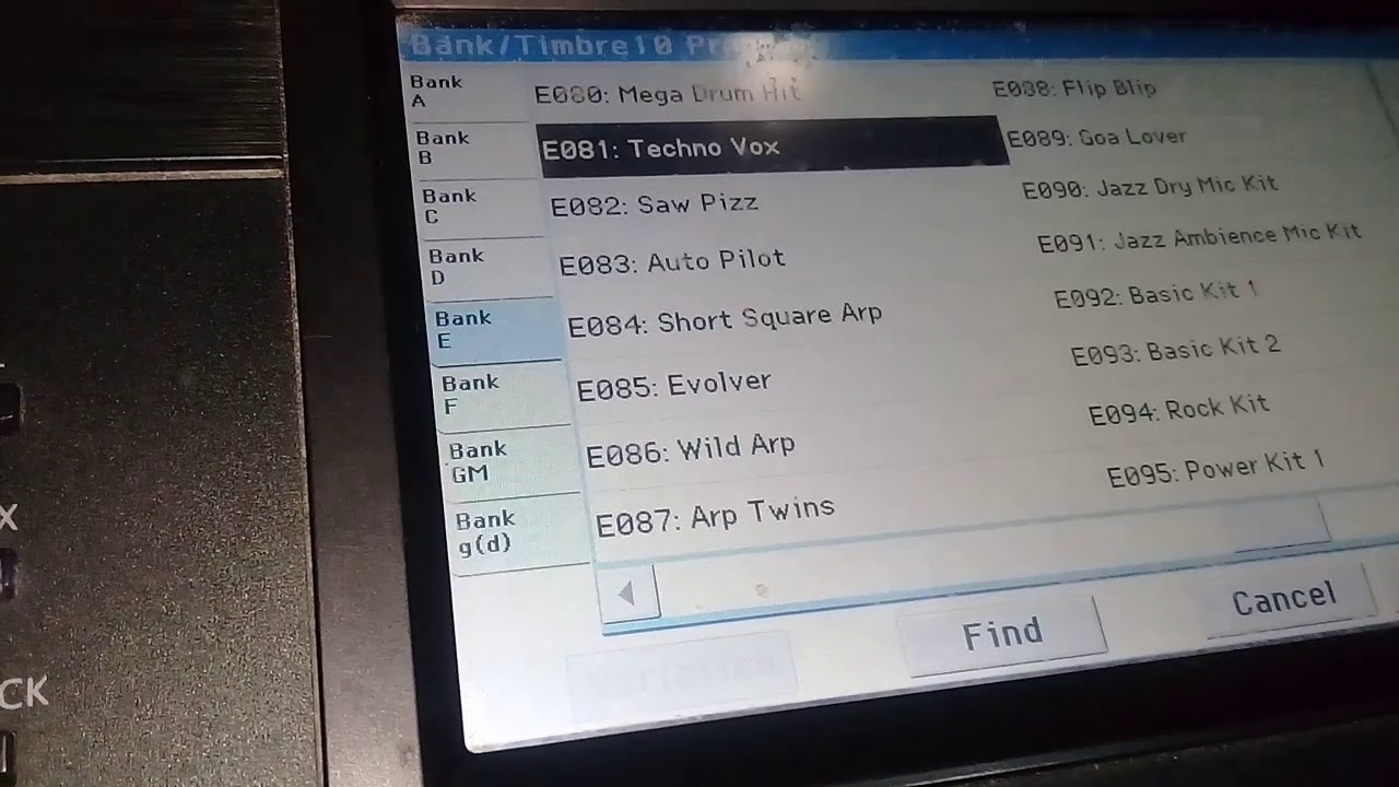 Drum Track Korg Krome (Combination)