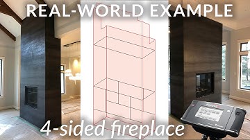 4-sided fireplace - Flexijet 3D Real-World Example