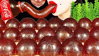ASMR EATING COCA COLA HONEY JELLY, FROG EGGS, EDIBLE WATER BOTTLE, DRINKING SOUNDS 신기한 물 먹방, DRINKS