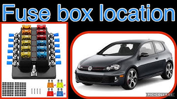 The fuse box location on a 2012 Volkswagen Golf GTI MK6