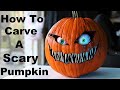 How to Carve a Simple and Scary Pumpkin Face 2
