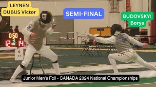 SEMIFINAL BUDOVSKYI Borys vs LEYNEN DUBUS Victor 2024 National Championships - Junior Men's Foil