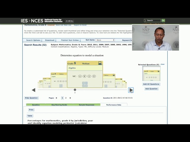 How to Use the NAEP Questions Tool class=