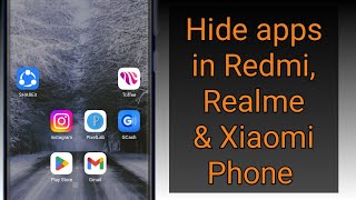 How to hide apps Redmi realme & Xiaomi phone in settings without using any app