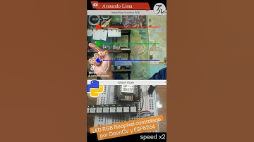 LED RGB Neopixel controlado por OpenCV en Python y ESP8266 en MicroPython #opencv  #esp8266