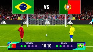 RONALDO VS NEYMAR😱 ! BRAZIL VS PORTUGAL ! PENALTY SHOOTOUT 🇵🇹🇧🇷