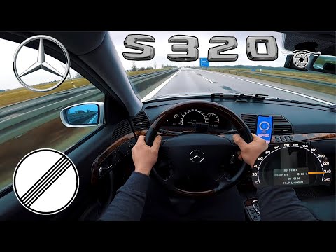 2002 MERCEDES-BENZ S320 W220 | POV Acceleration and Top Speed on German Autobahn | 100-200 km/h