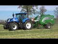 Snelle lente rogge in ronde balen persen met McHale Fusion 3 Plus en New Holland T7.245 (2021)