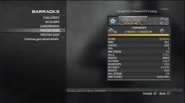 MW3 - RTC Prestige 3 Stats + Prestiging