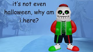 Santa Sans showcase   gameplay in Undertale Last Corridor